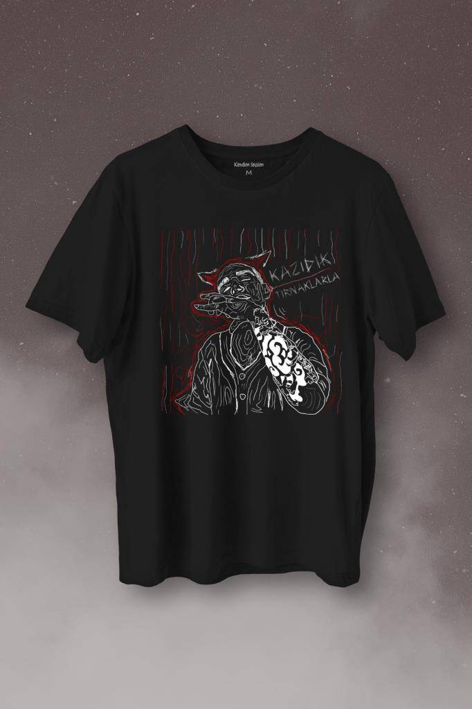 Ezhel Sercan İpekçioğlu Kazıdık Tırnaklarla Baskılı Tişört Unisex T-Shirt - 1