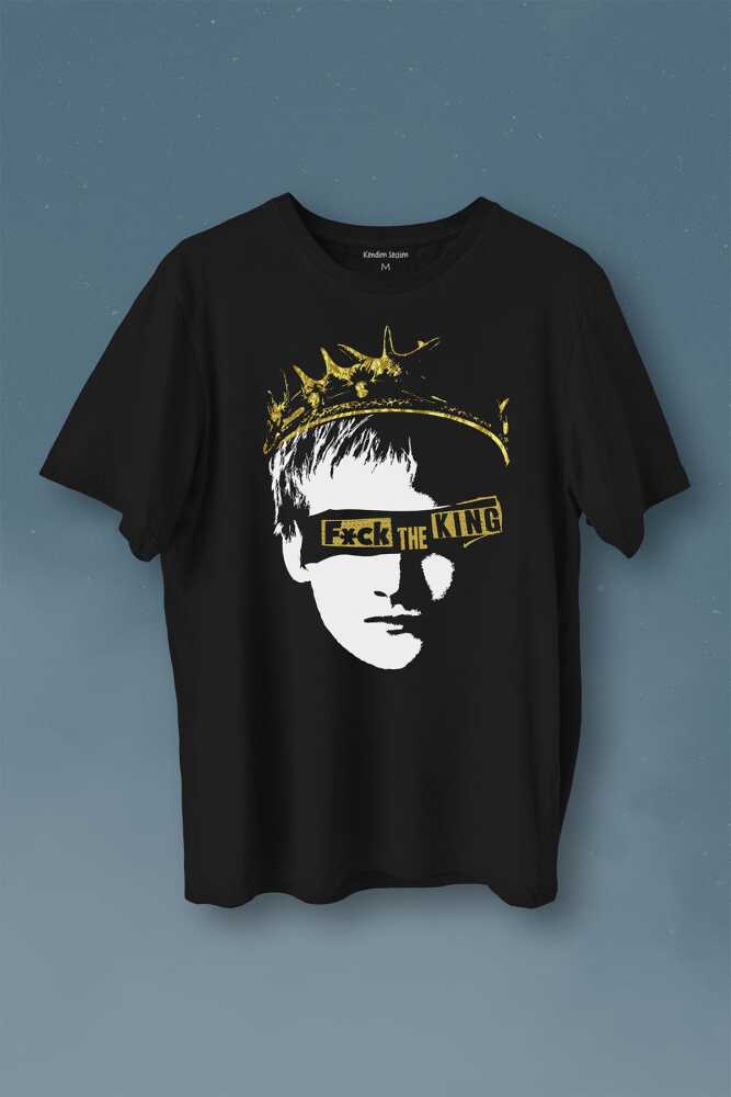 F The King Kral Baskılı Tişört Unisex T-Shirt - 1