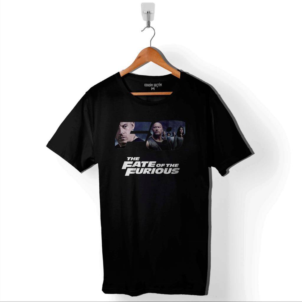 Fast And Furious 8 Hızlı Ve Öfkeli Vın Diesel Baskılı Tişört Unisex T-Shirt - 1