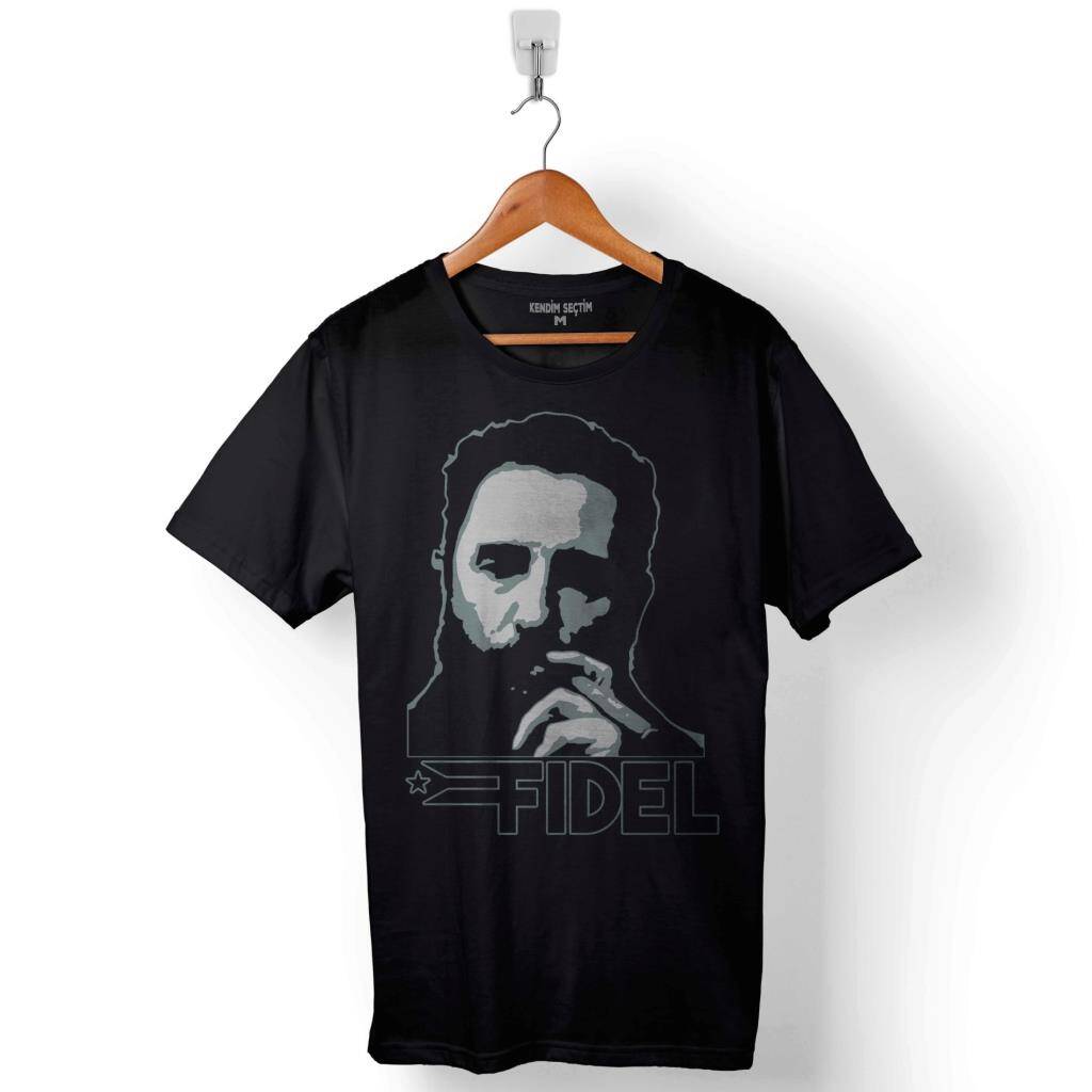 Fidel Castro Küba Devrimci Marksist Baskılı Tişört Unisex T-Shirt - 1