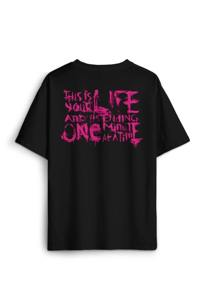 Fight Club This Is Your Life Tyler Dövüş Kulübü Sırt Ön Baskılı Oversize Tişört Unisex T-Shirt (1)