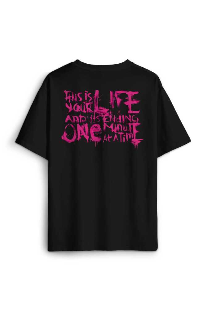 Fight Club This Is Your Life Tyler Dövüş Kulübü Sırt Ön Baskılı Oversize Tişört Unisex T-Shirt (1)