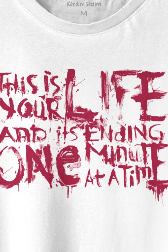 Fight Club This Is Your Life Tyler Durden Dövüş Kulübü Baskılı Tişört Unisex T-shirt (1)