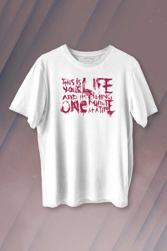 Fight Club This Is Your Life Tyler Durden Dövüş Kulübü Baskılı Tişört Unisex T-shirt - 1