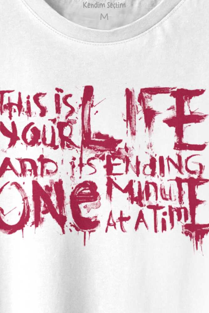 Fight Club This Is Your Life Tyler Durden Dövüş Kulübü Baskılı Tişört Unisex T-shirt (1)
