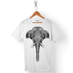 FİL SİLÜET TASARIM ELEPHANT ERKEK TİŞÖRT - 1