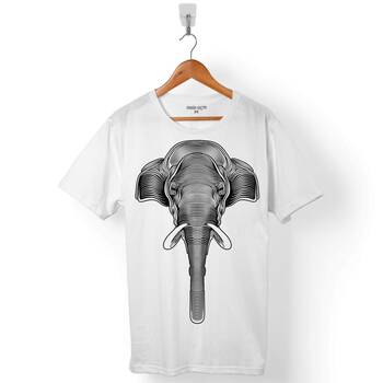 FİL SİLÜET TASARIM ELEPHANT ERKEK TİŞÖRT - 1