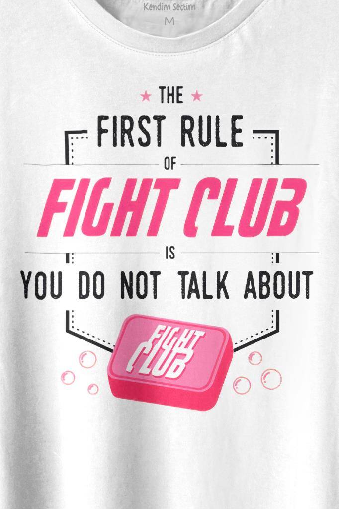 First Rule Of The Fight Club İlk Kural Baskılı Tişört Unisex T-shirt (1)