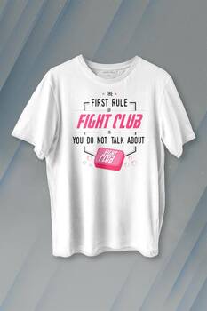 First Rule Of The Fight Club İlk Kural Baskılı Tişört Unisex T-shirt - 1