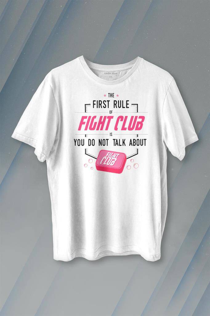 First Rule Of The Fight Club İlk Kural Baskılı Tişört Unisex T-shirt - 1