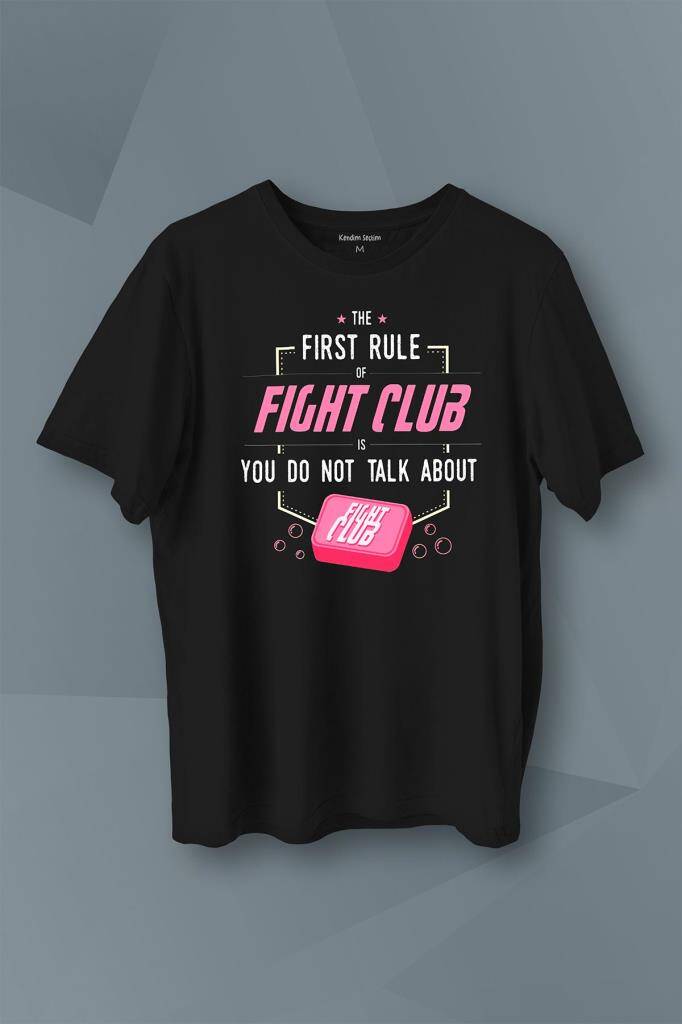 First Rule Of The Fight Club İlk Kural Baskılı Tişört Unisex T-Shirt - 1