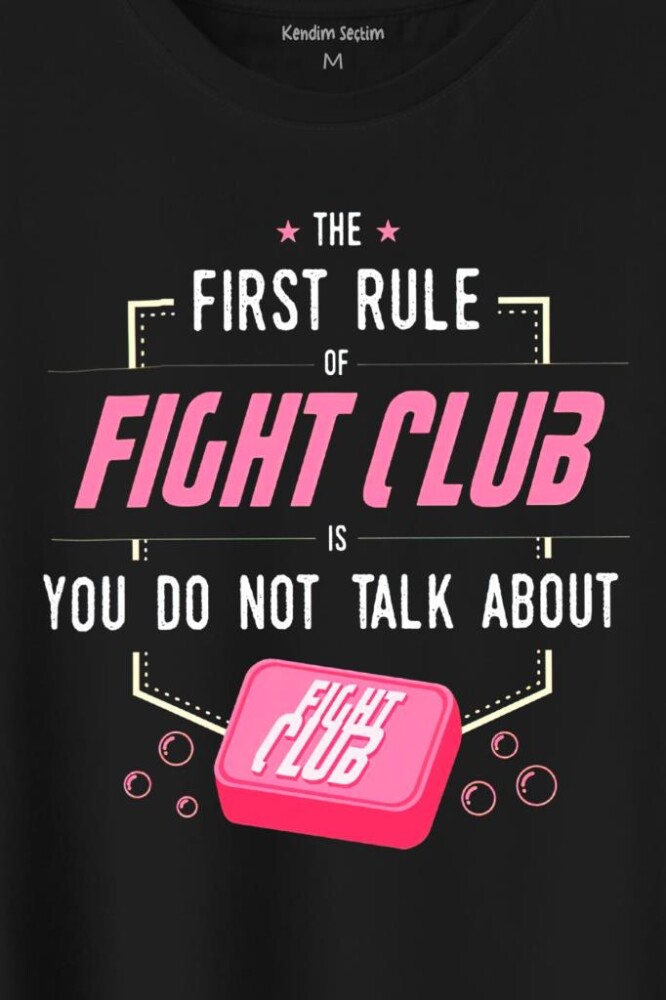 First Rule Of The Fight Club İlk Kural Baskılı Tişört Unisex T-Shirt (1)
