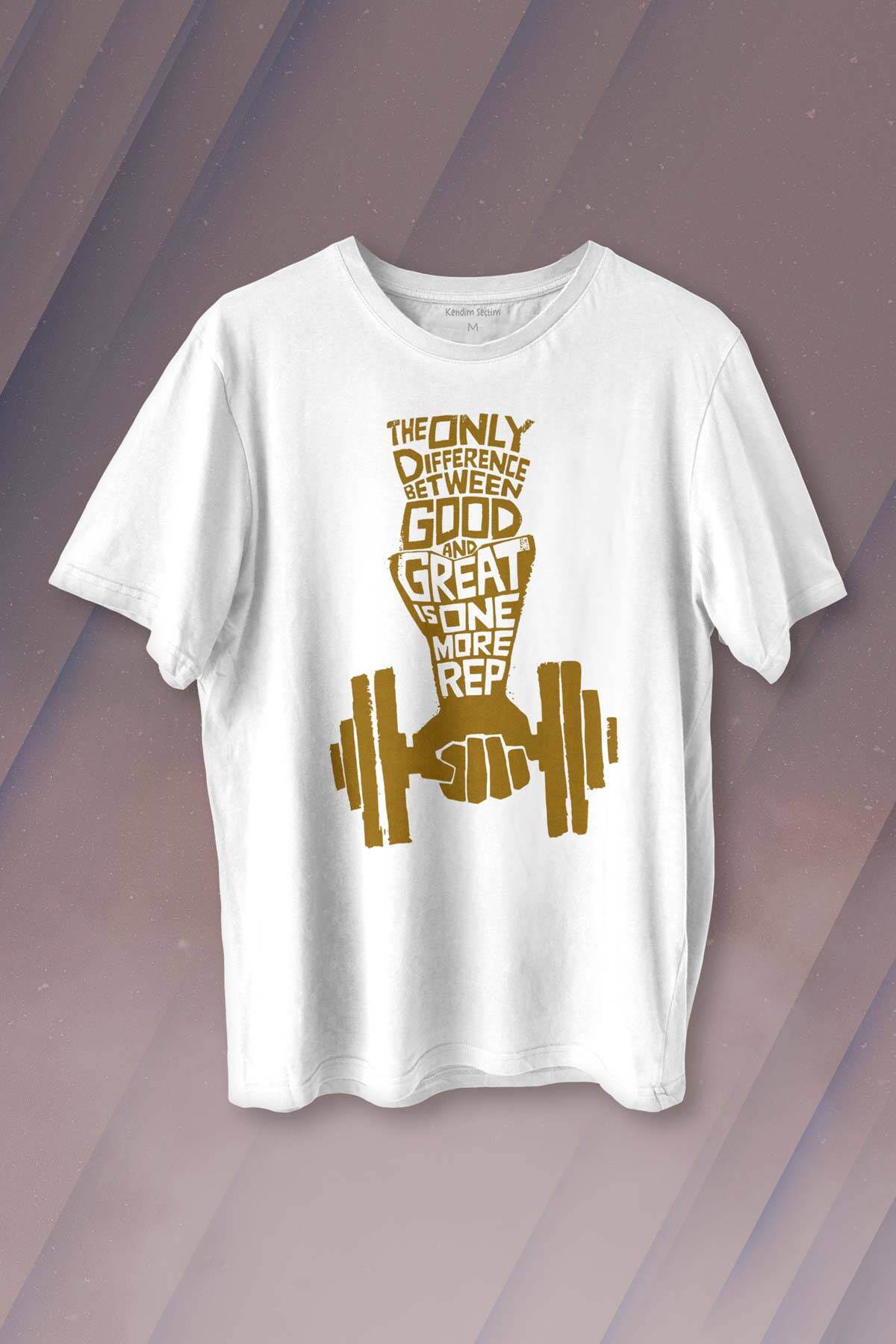Fitness Top Gym Tshirt Vücut Geliştirme Body Spor Baskılı Tişört Unisex T-shirt - 1
