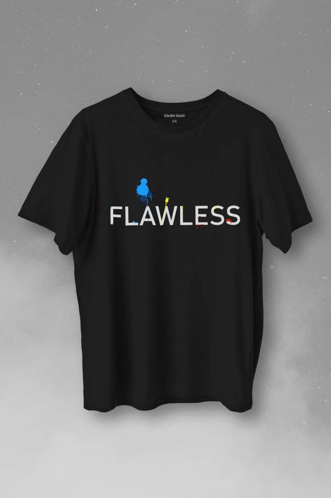 Flawless Finishing Touch Logo Baskılı Tişört Unisex T-Shirt - 1