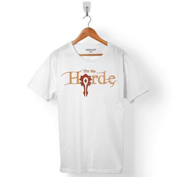 FOR THE HORDE WORLD OF WARCRAFT WOW ERKEK TİŞÖRT - 1