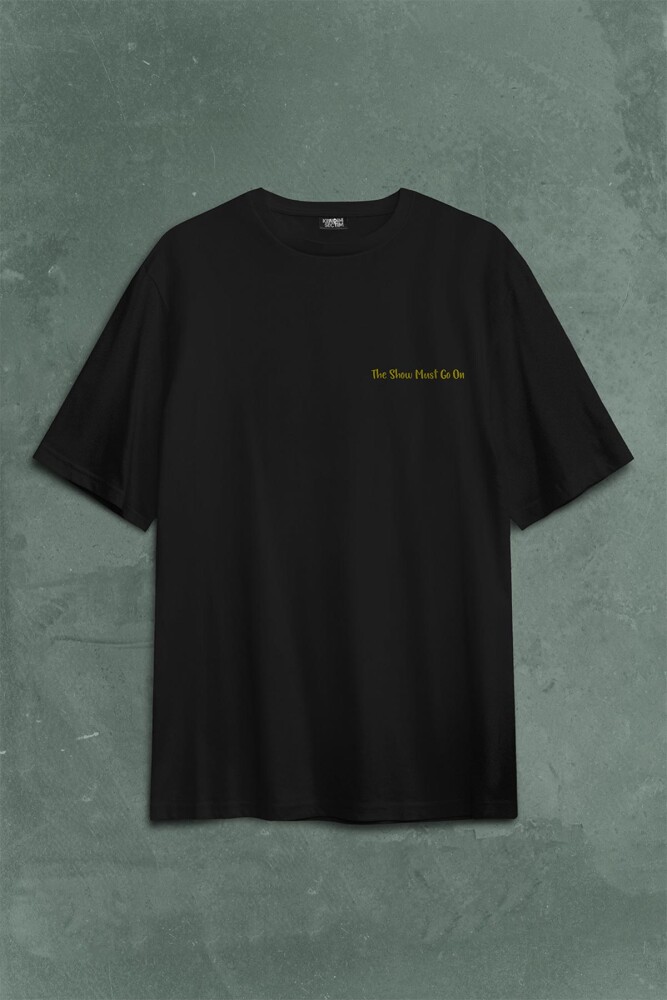 Freddie Mercury Eagle Rock Queen We Are The Champion Sırt Ön Baskılı Oversize Tişört Unisex T-Shirt - 1