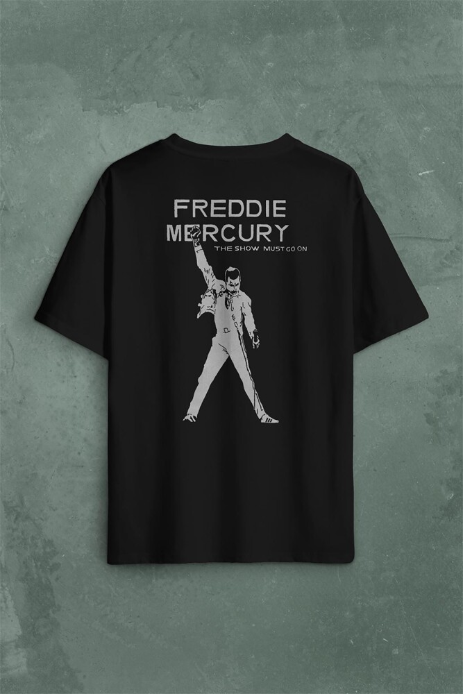 Freddie Mercury Eagle Rock Queen We Are The Champion Sırt Ön Baskılı Oversize Tişört Unisex T-Shirt - 2