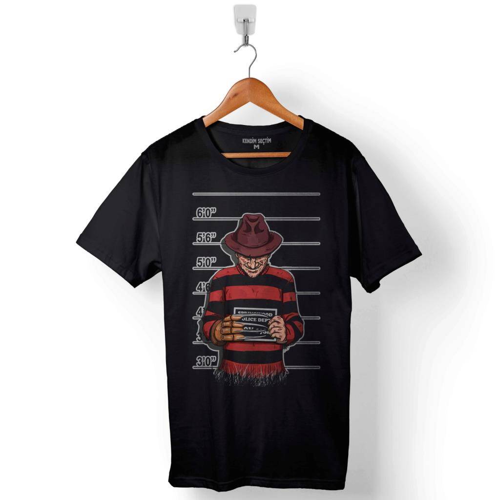 Freddy Krueger Olağan Şüpheliler Baskılı Tişört Unisex T-Shirt - 1