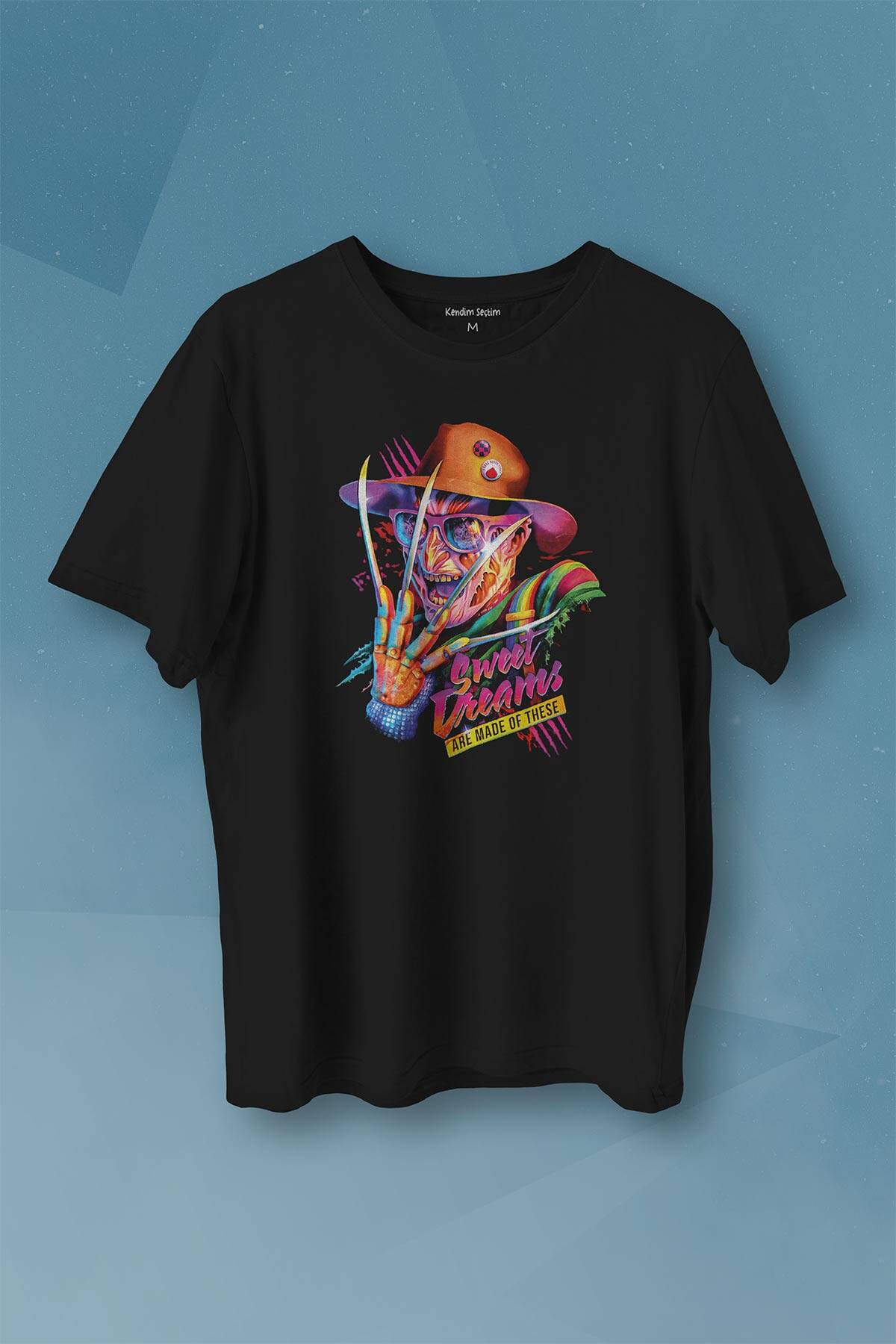 Freddy Krueger Sweet Dreams Halloween Cadılar Bayramı Baskılı Tişört Unisex T-shirt - 1