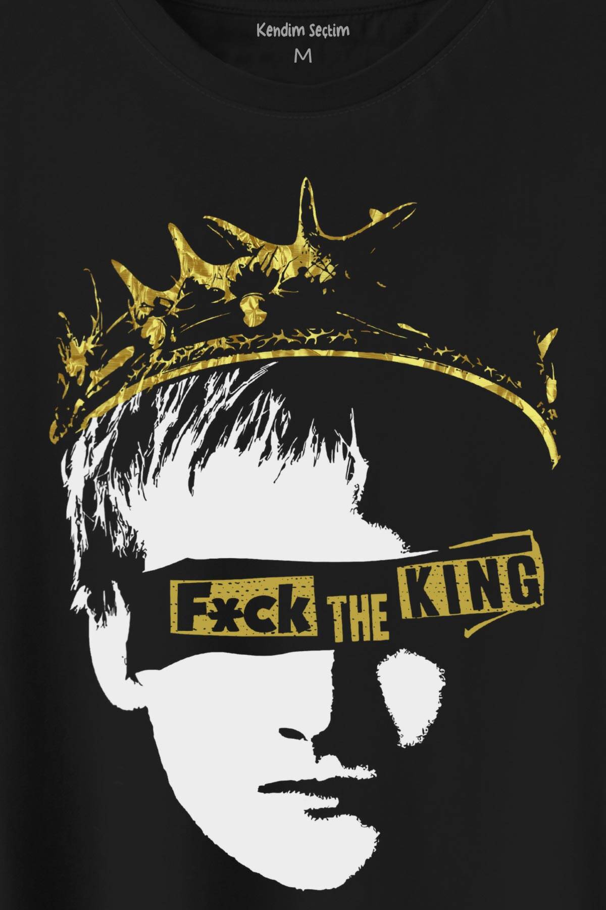 F The King Kral Baskılı Tişört Unisex T-Shirt (1)