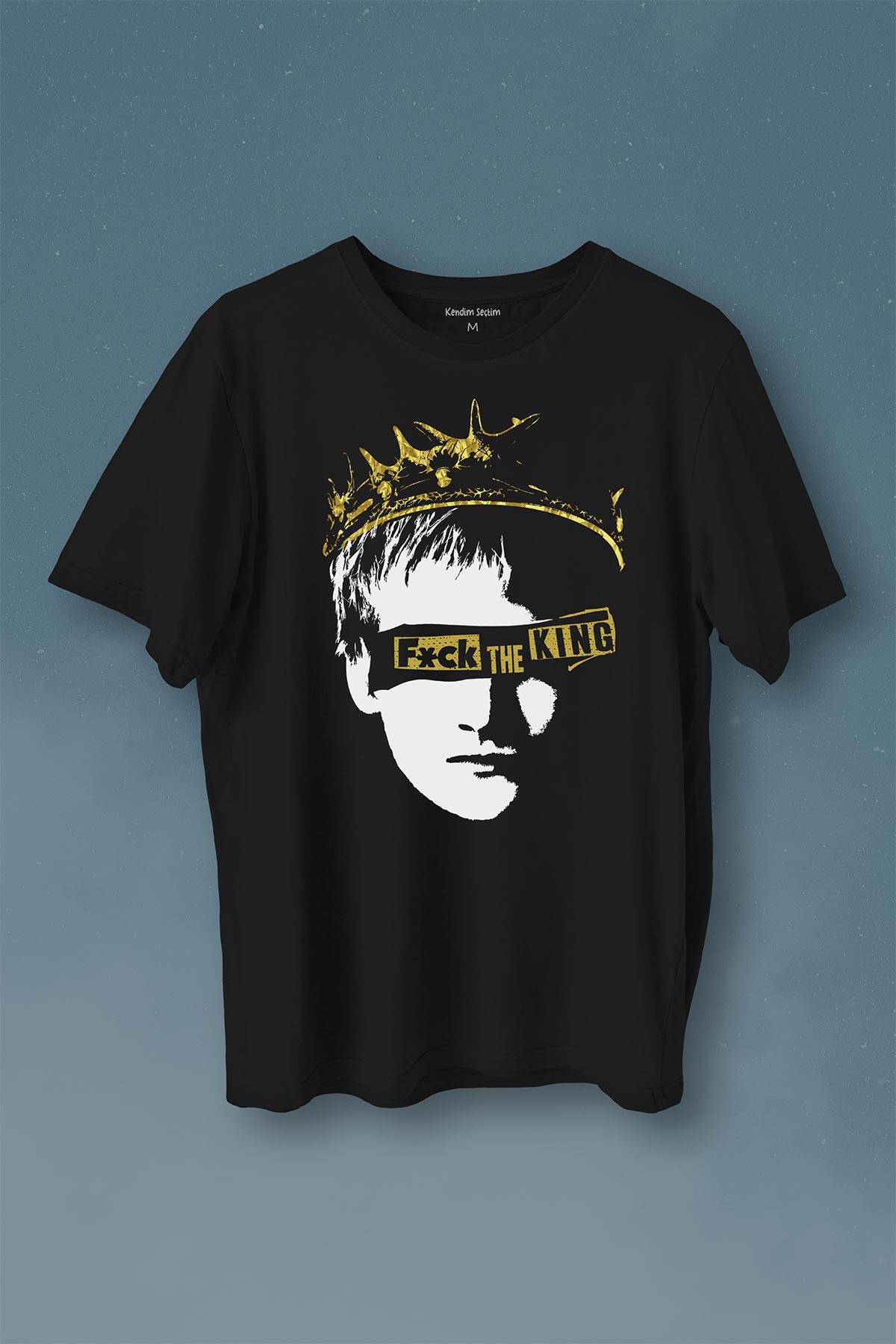 F The King Kral Baskılı Tişört Unisex T-Shirt - 1