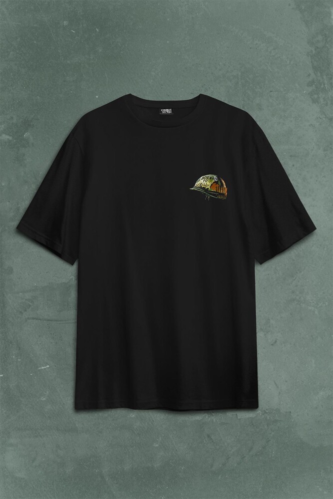 Full Metal Jacket Stanley Kubricks New Fma Sırt Ön Baskılı Oversize Tişört Unisex T-Shirt - 1