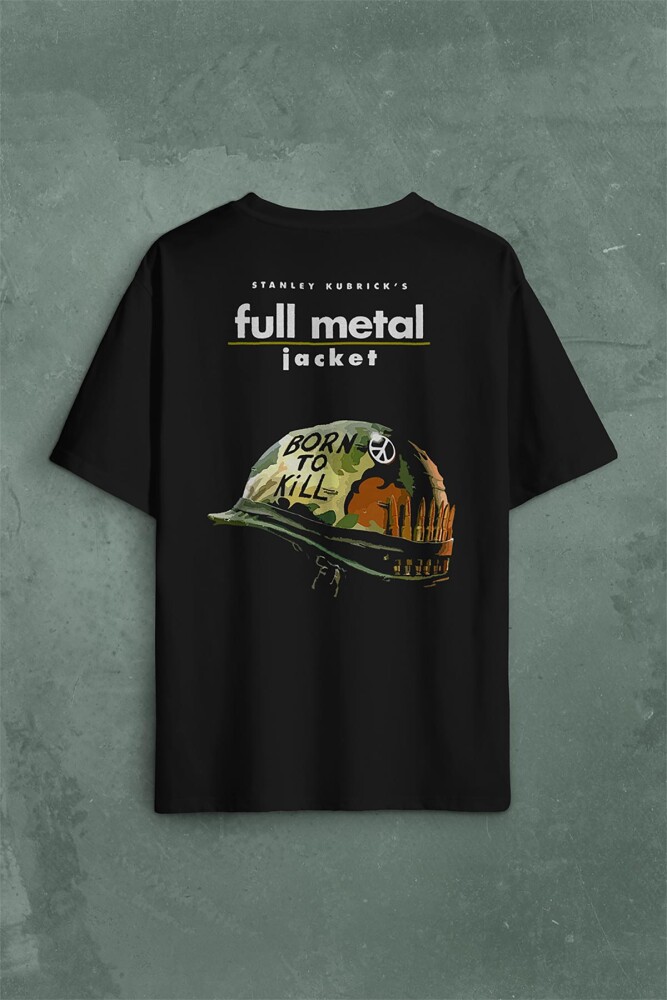 Full Metal Jacket Stanley Kubricks New Fma Sırt Ön Baskılı Oversize Tişört Unisex T-Shirt - 2