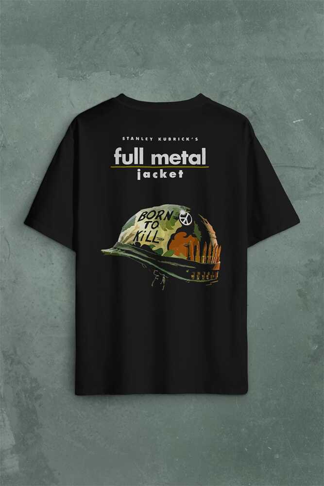 Full Metal Jacket Stanley Kubricks New Fma Sırt Ön Baskılı Oversize Tişört Unisex T-Shirt (1)