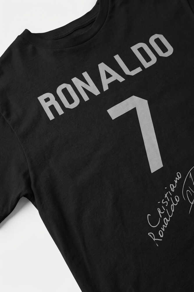 Futbol Cristiano Ronaldo Altın Top Gol Kralı Baskılı Tişört Çocuk T-shirt - 2