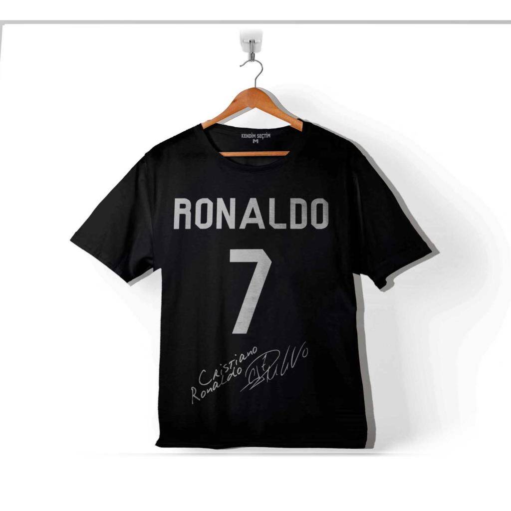 Futbol Cristiano Ronaldo Altın Top Gol Kralı Baskılı Tişört Çocuk T-shirt - 1