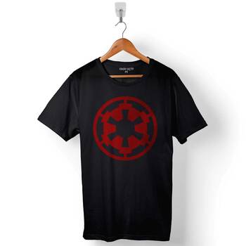 Galactic Empire Logo Star Wars Yıldız Savaşları Baskılı Tişört Unisex T-Shirt