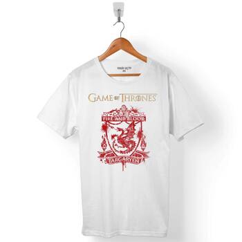 GAME OF THRONES FIRE AND BLOOD HOUSE TARGARYEN ERKEK TİŞÖRT - 1