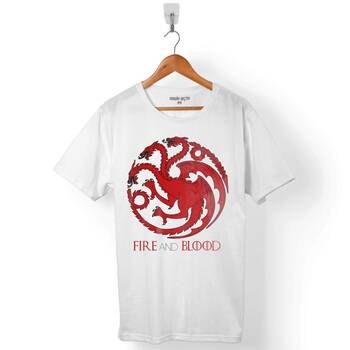GAME OF THRONES FIRE AND BLOOD HOUSE TARGARYEN ERKEK TİŞÖRT - 1