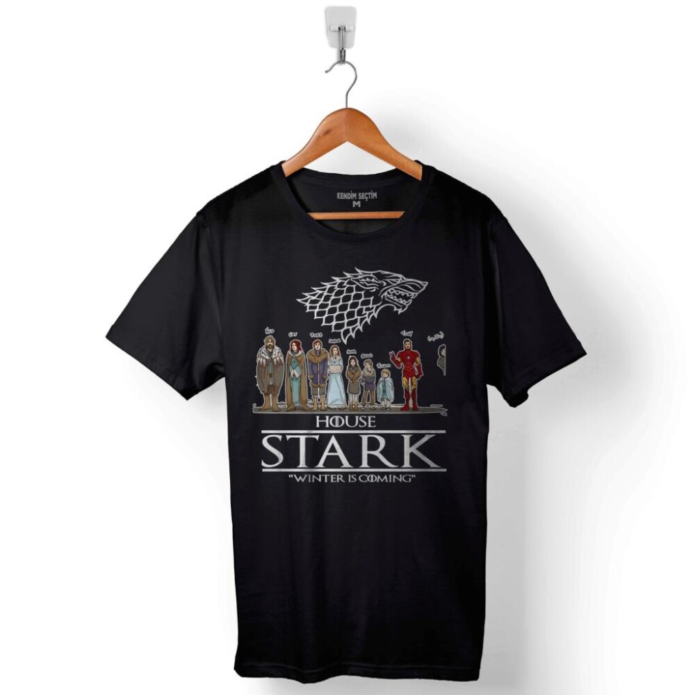 Game Of Thrones House Stark Winter Is Coming Baskılı Tişört Unisex T-Shirt - 1