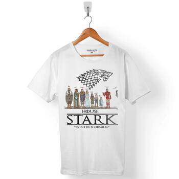 GAME OF THRONES HOUSE STARK WINTER IS COMING ERKEK TİŞÖRT - 1