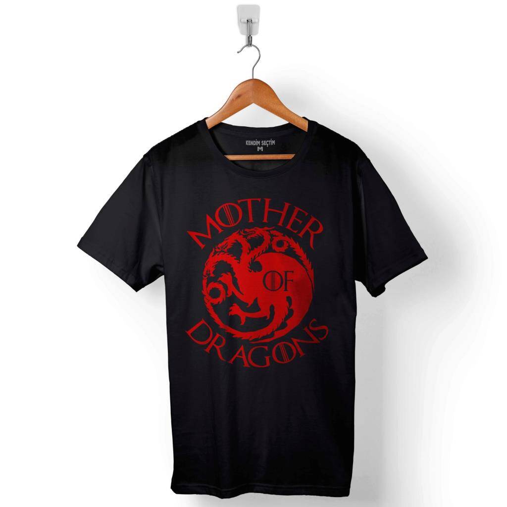 Game Of Thrones Mother Of Dragons Baskılı Tişört Unisex T-Shirt - 1