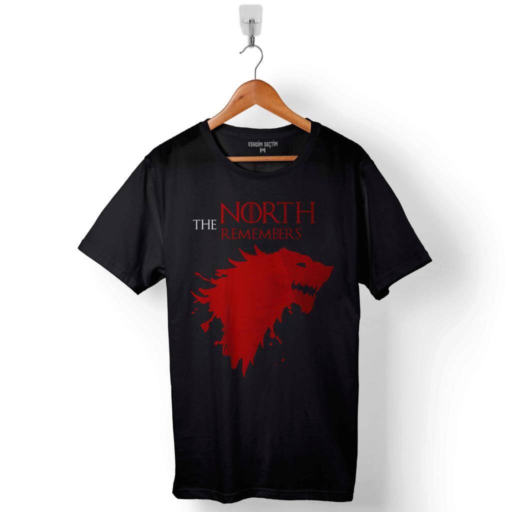Game Of Thrones The North Remembers Baskılı Tişört Unisex T-Shirt - 1