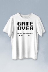 Game Over Atari Retro Pixel Oyun Baskılı Tişört Unisex T-shirt - 1