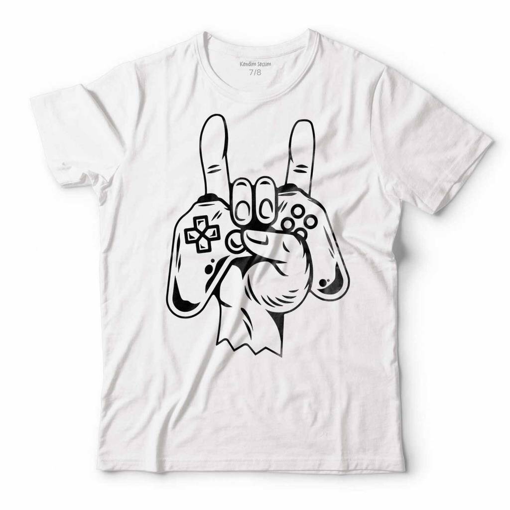 GAME ROCK İŞARETİ PLAYSTATION OYUN KONSOL ÇOCUK TİŞÖRT - 1