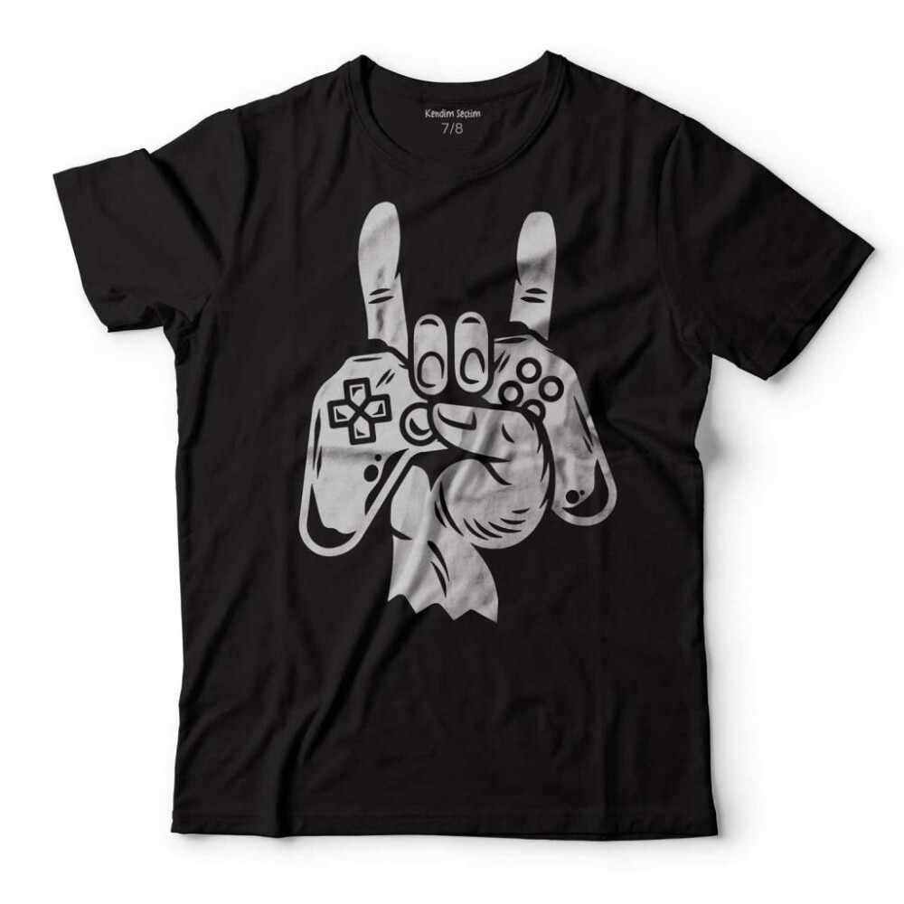 GAME ROCK İŞARETİ PLAYSTATION OYUN KONSOL ÇOCUK TİŞÖRT - KENDİM SEÇTİM