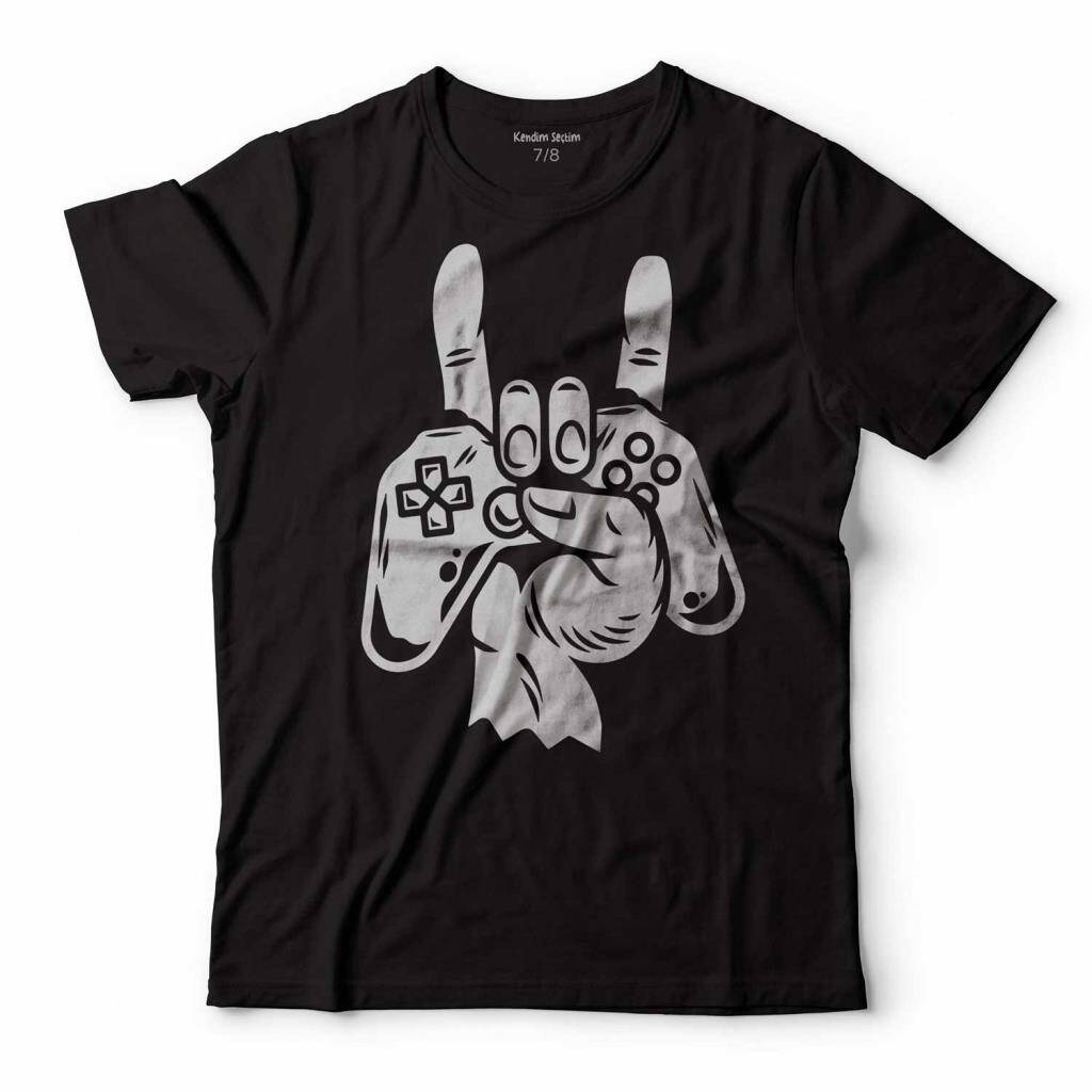 GAME ROCK İŞARETİ PLAYSTATION OYUN KONSOL ÇOCUK TİŞÖRT - 1