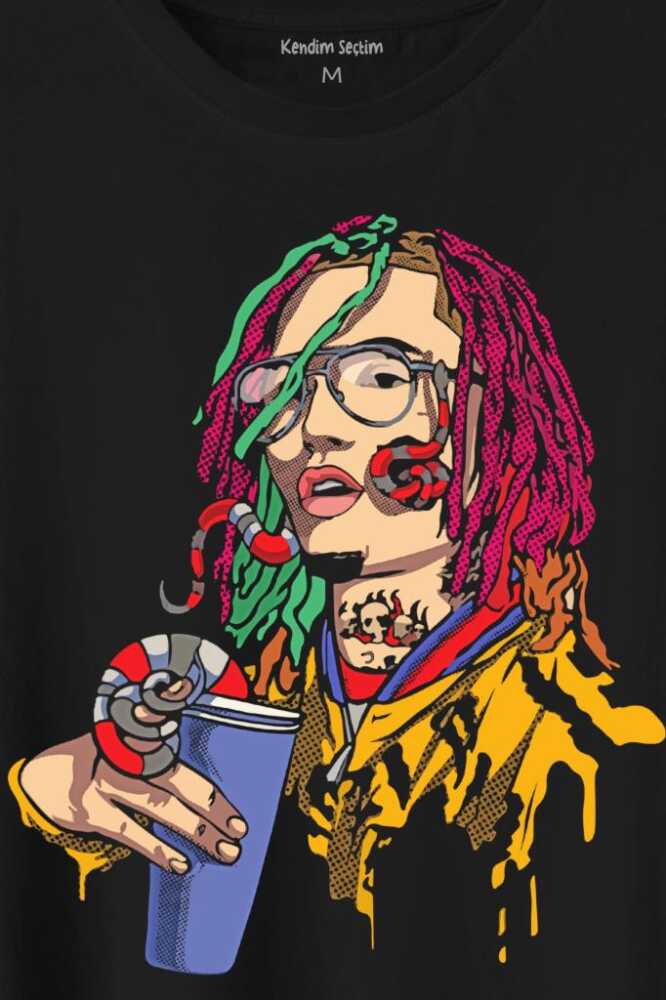 Gang Amerika Rap Hip Hop Sokak Baskılı Tişört Unisex T-Shirt (1)