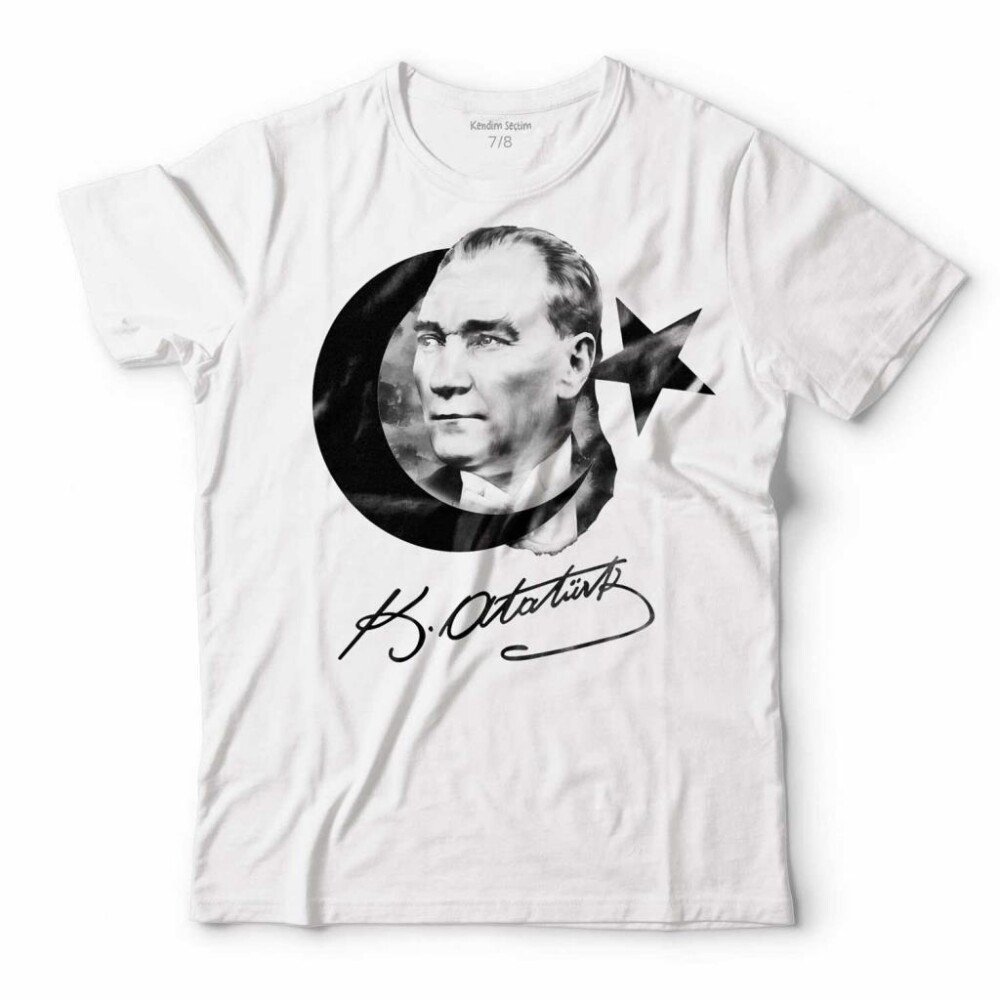 GAZİ MUSTAFA KEMAL ATATÜRK ÜRK BAYRAĞI ÇOCUK TİŞÖRT - KENDİM SEÇTİM