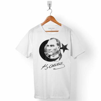 GAZİ MUSTAFA KEMAL ATATÜRK ÜRK BAYRAĞI ERKEK TİŞÖRT - 1