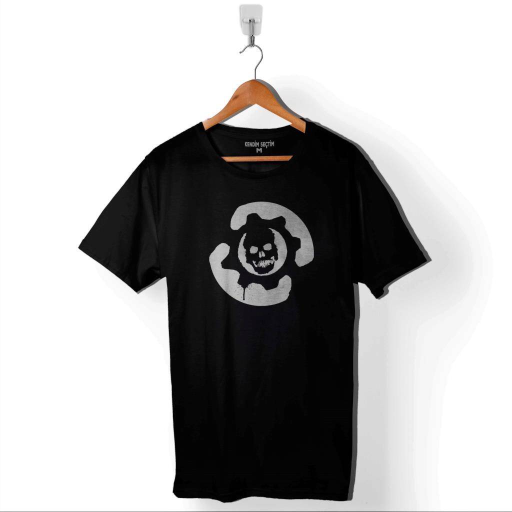Gears Of War 1 Logo Baskılı Tişört Unisex T-Shirt - 1