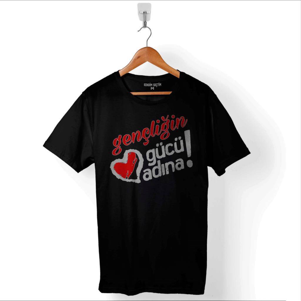 Gençliğin Gücü Adına Tgf Toplum Gönüllüleri Baskılı Tişört Unisex T-Shirt - 1