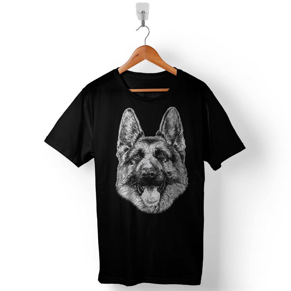 German Shepherd Alman Kurdu Police Dog Baskılı Tişört Unisex T-Shirt - 1