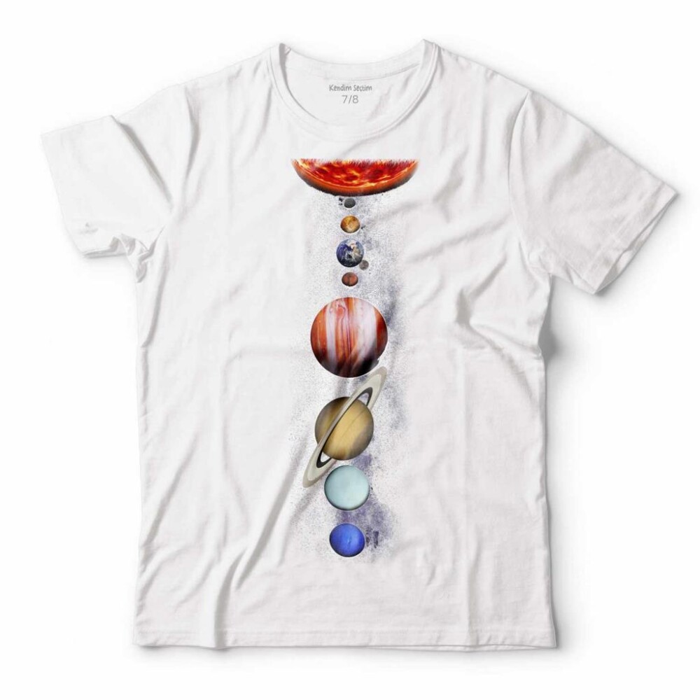 GEZEGENLER GÜNEŞ SİSTEMİ SOLAR SYSTEM UZAY COSMOS ÇOCUK TİŞÖRT - KENDİM SEÇTİM
