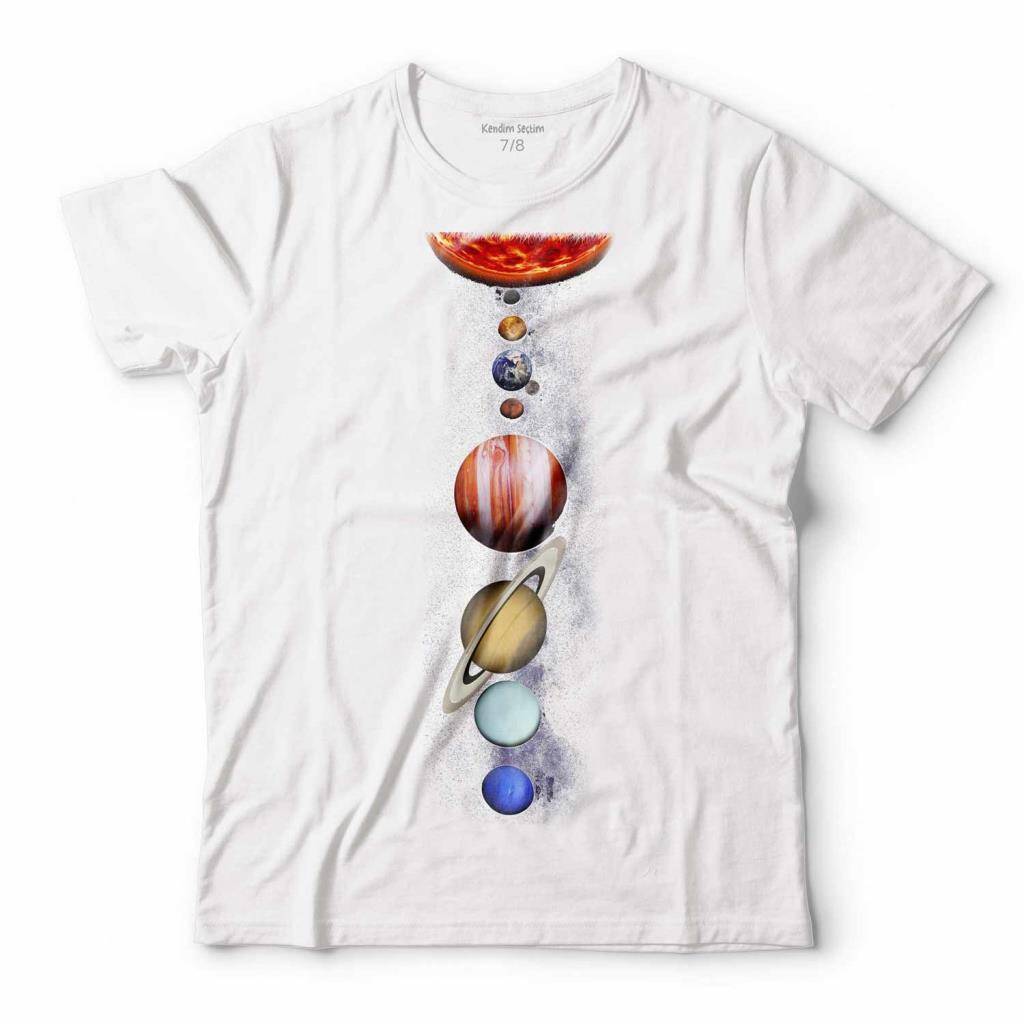 GEZEGENLER GÜNEŞ SİSTEMİ SOLAR SYSTEM UZAY COSMOS ÇOCUK TİŞÖRT - 1