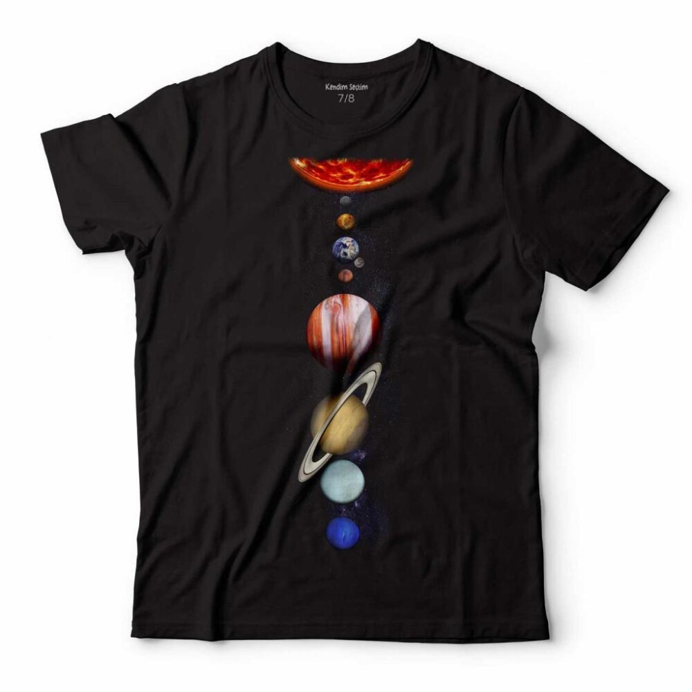 GEZEGENLER GÜNEŞ SİSTEMİ SOLAR SYSTEM UZAY COSMOS ÇOCUK TİŞÖRT - 1